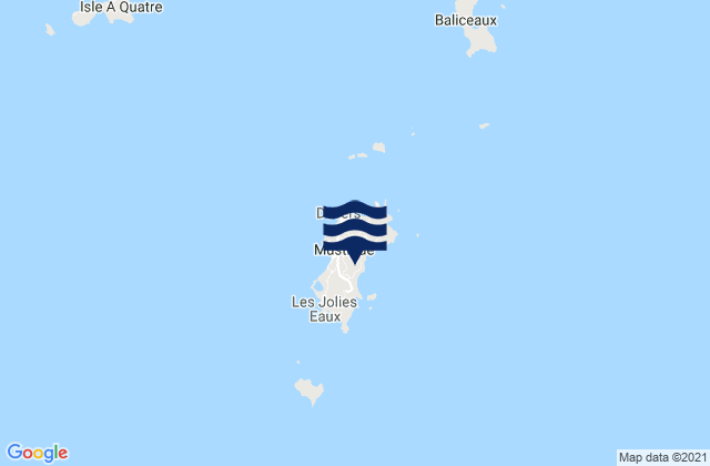 Grenadines, Saint Vincent and the Grenadinesの潮見表地図
