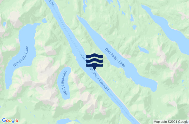 Grenville Channel (narrow portion), Canadaの潮見表地図