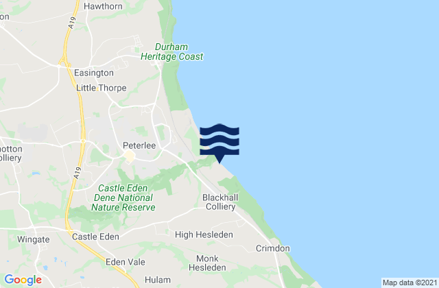 Grindon, United Kingdomの潮見表地図