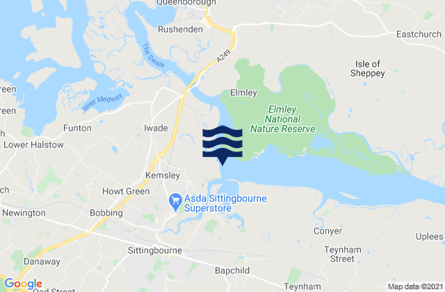 Grovehurst Jetty, United Kingdomの潮見表地図