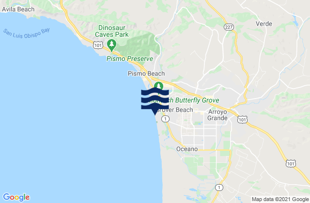 Grover Beach, United Statesの潮見表地図