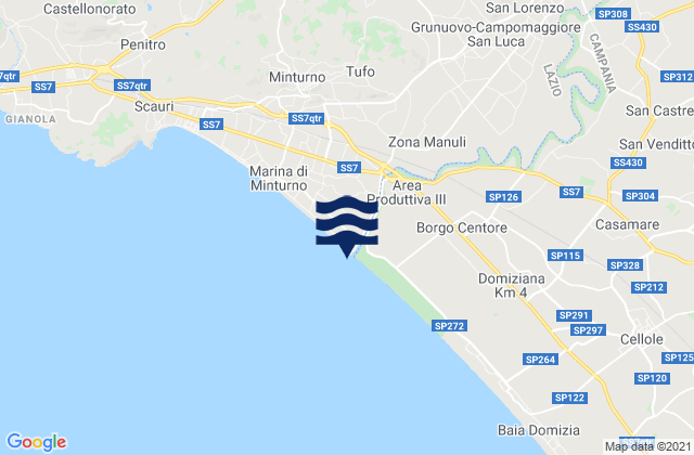 Grunuovo-Campomaggiore San Luca, Italyの潮見表地図
