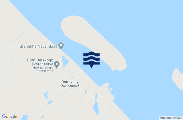 Gryemikha Bay, Russiaの潮見表地図