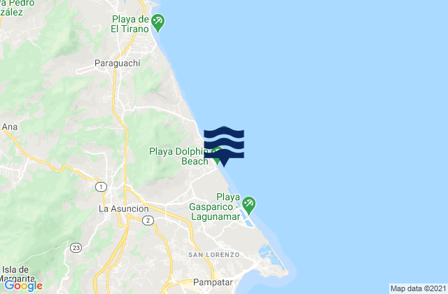 Guacuco, Venezuelaの潮見表地図