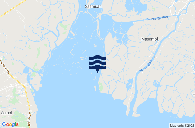 Guagua, Philippinesの潮見表地図