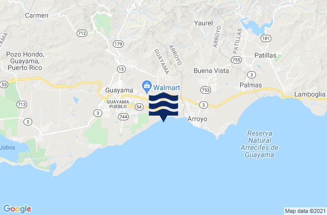 Guamaní Barrio, Puerto Ricoの潮見表地図