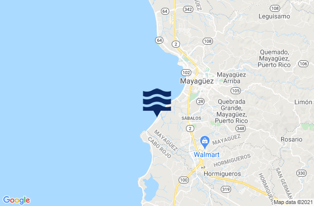 Guanajibo Barrio, Puerto Ricoの潮見表地図