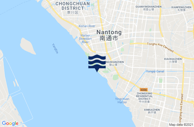 Guanyinshan, Chinaの潮見表地図