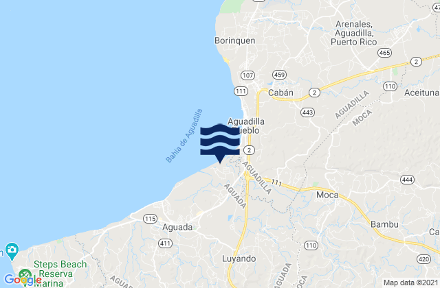 Guanábano Barrio, Puerto Ricoの潮見表地図
