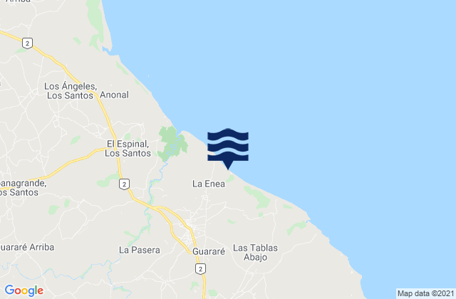 Guararé, Panamaの潮見表地図