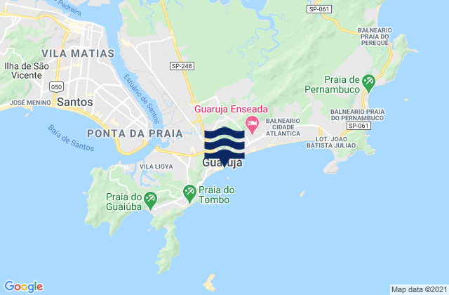 Guarujá, Brazilの潮見表地図