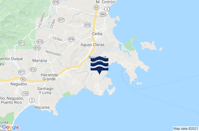 Guayacán Barrio, Puerto Ricoの潮見表地図