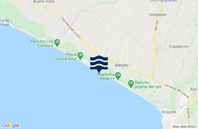 Guaymango, El Salvadorの潮見表地図
