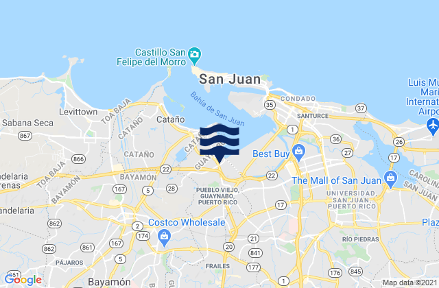 Guaynabo Barrio-Pueblo, Puerto Ricoの潮見表地図