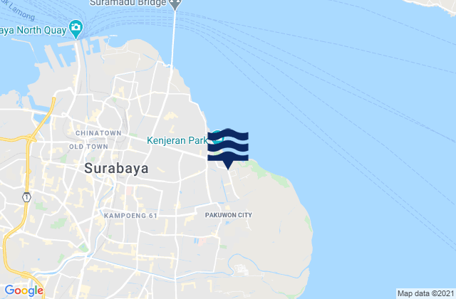 Gubengairlangga, Indonesiaの潮見表地図