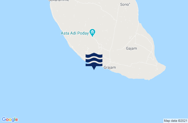 Guder Lao, Indonesiaの潮見表地図