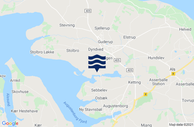 Guderup, Denmarkの潮見表地図