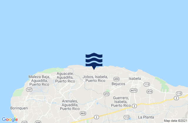 Guerrero Barrio, Puerto Ricoの潮見表地図