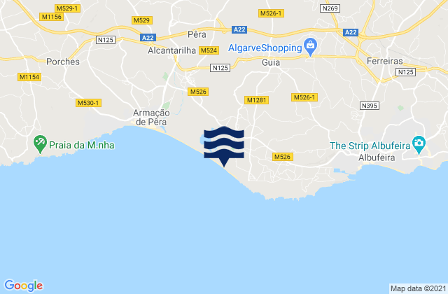 Guia, Portugalの潮見表地図