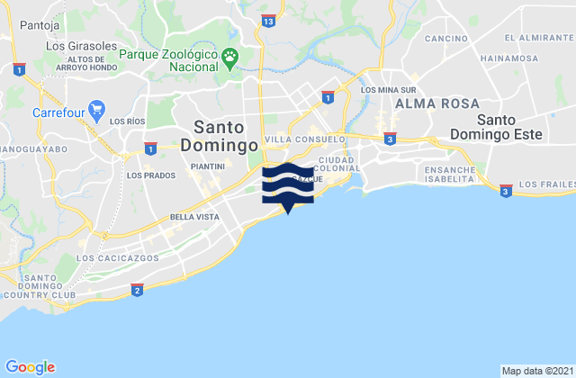 Guibia, Dominican Republicの潮見表地図