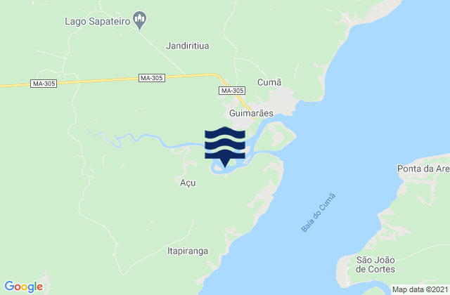 Guimarães, Brazilの潮見表地図