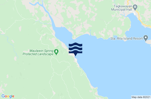 Guinayangan Ragay Gulf, Philippinesの潮見表地図