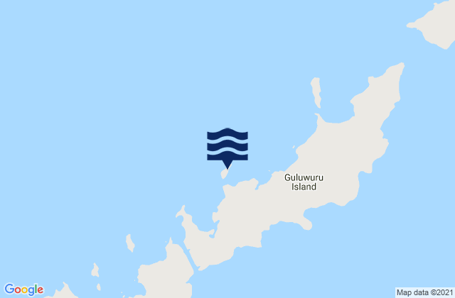 Guluwuru Island, Australiaの潮見表地図