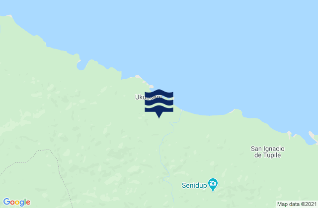 Guna Yala, Panamaの潮見表地図