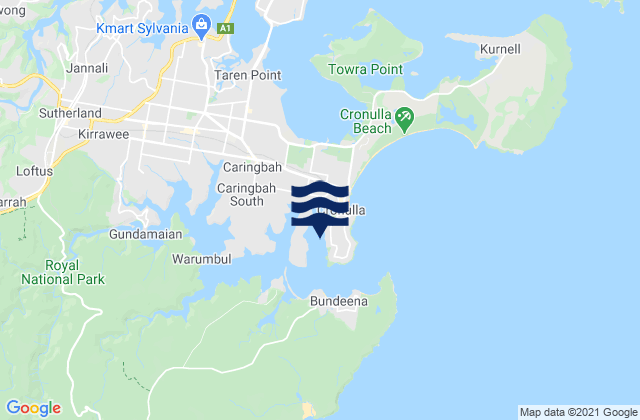 Gunnamatta Bay, Australiaの潮見表地図