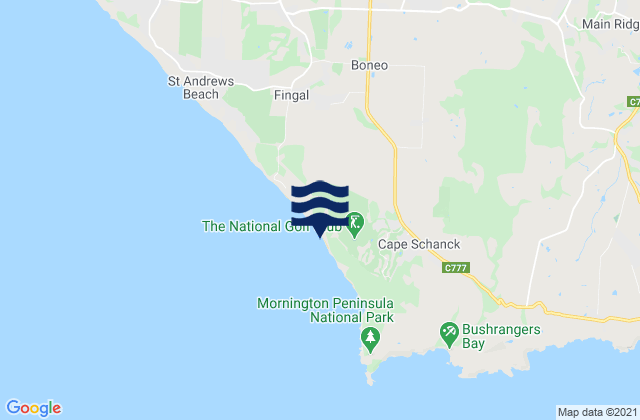 Gunnamatta Beach, Australiaの潮見表地図