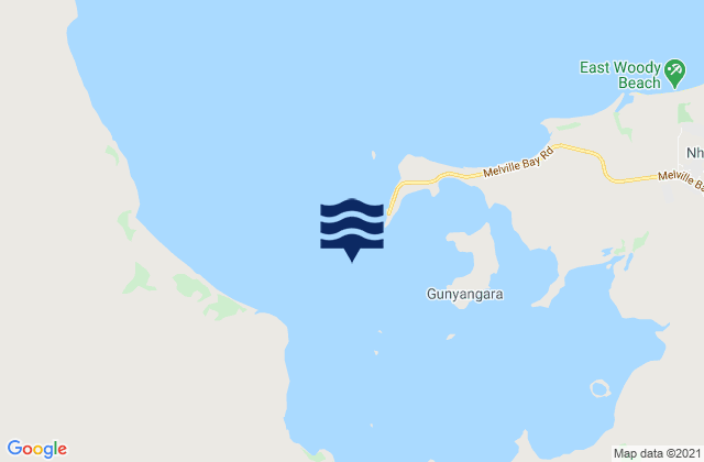 Gunyangara, Australiaの潮見表地図