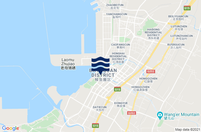 Guoyuan, Chinaの潮見表地図