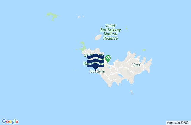 Gustavia (Saint Barthelemy), U.S. Virgin Islandsの潮見表地図