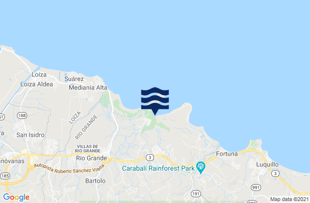 Guzmán Arriba Barrio, Puerto Ricoの潮見表地図
