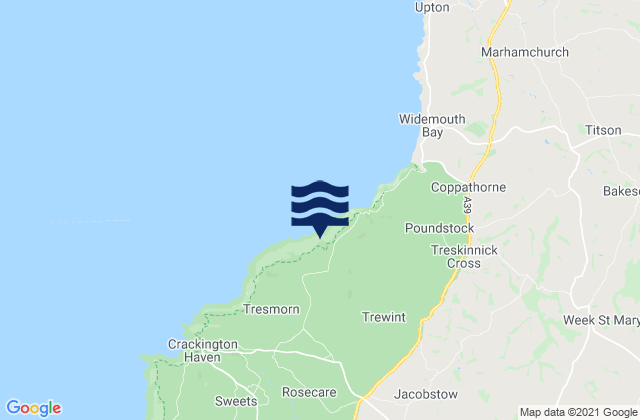 Gwenvor, United Kingdomの潮見表地図
