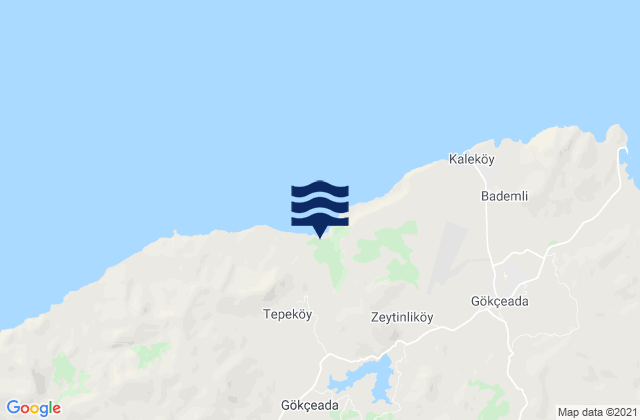 Gökçeada, Turkeyの潮見表地図
