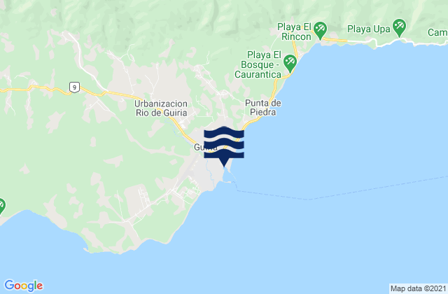 Güiria, Venezuelaの潮見表地図