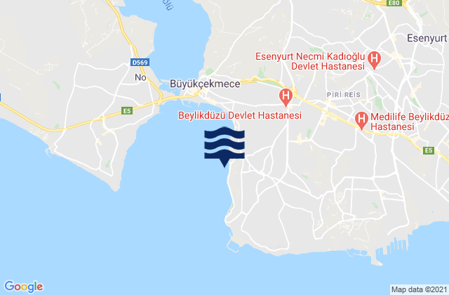 Gürpınar, Turkeyの潮見表地図