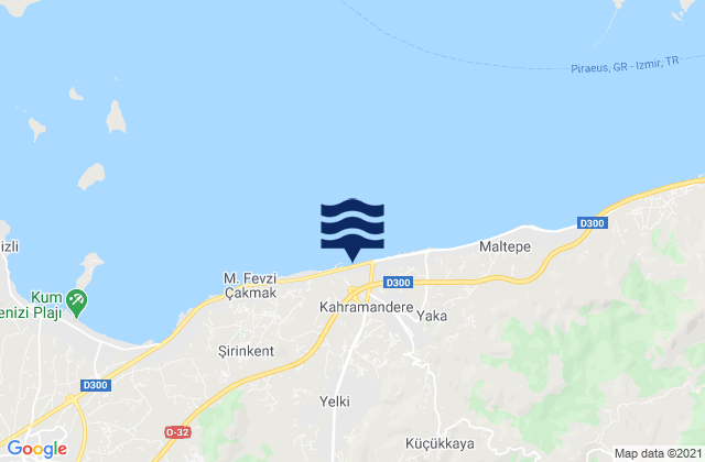Güzelbahçe, Turkeyの潮見表地図