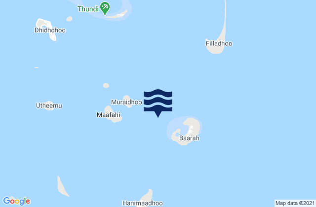 Haa Dhaalu Atholhu, Maldivesの潮見表地図