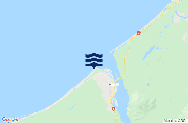 Haast Beach, New Zealandの潮見表地図