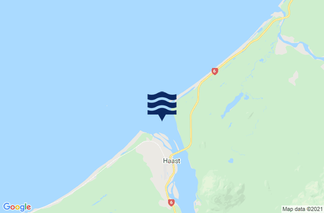 Haast River Entrance, New Zealandの潮見表地図