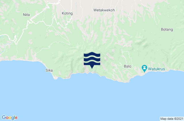 Habingkloang, Indonesiaの潮見表地図