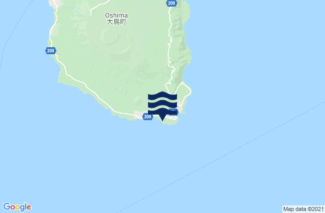 Habu (Izu-O Sima), Japanの潮見表地図