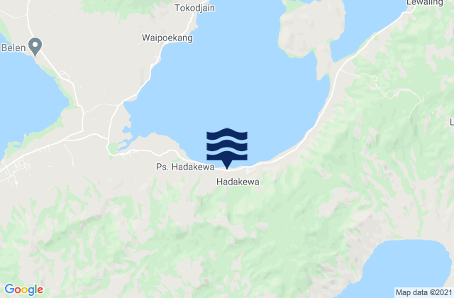 Hadakewa, Indonesiaの潮見表地図
