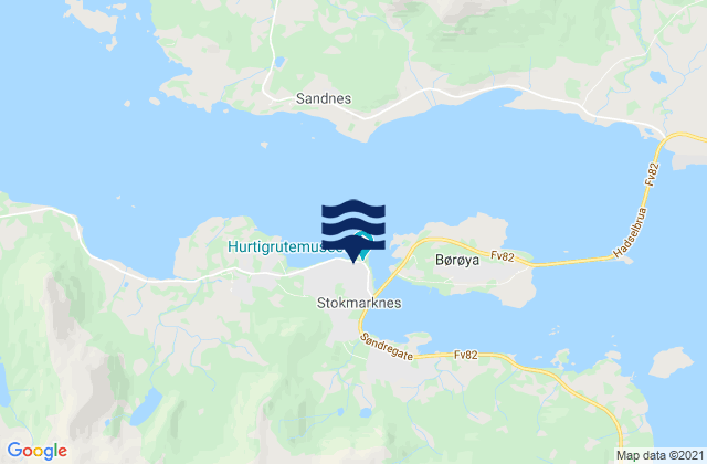 Hadsel, Norwayの潮見表地図