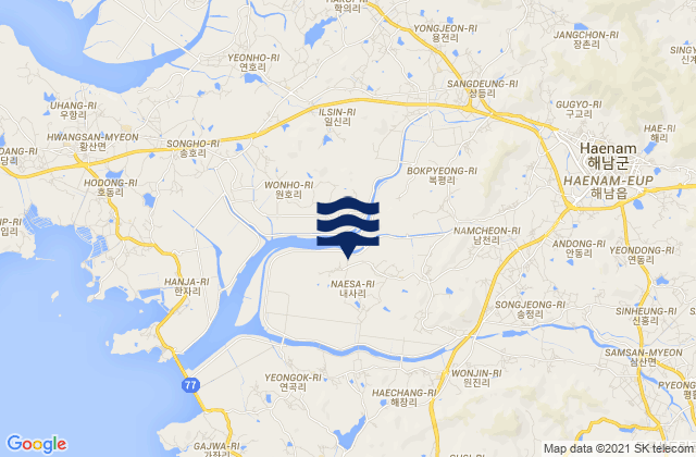 Haenam-gun, South Koreaの潮見表地図