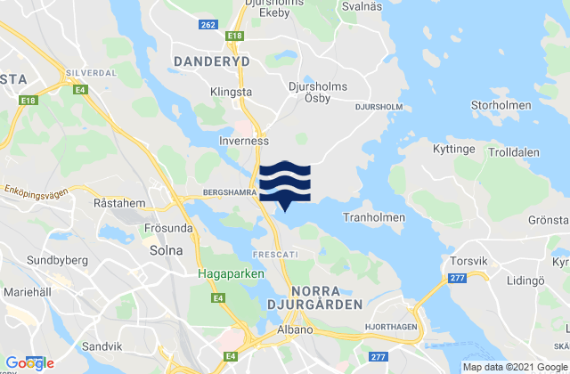 Haga Park, Swedenの潮見表地図