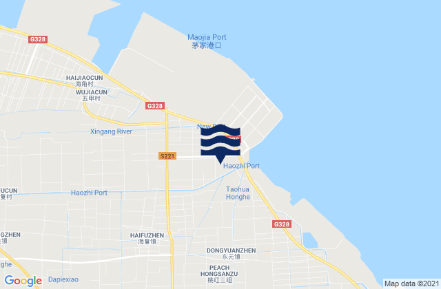 Haifu, Chinaの潮見表地図