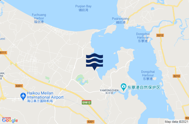 Haikou Shi, Chinaの潮見表地図